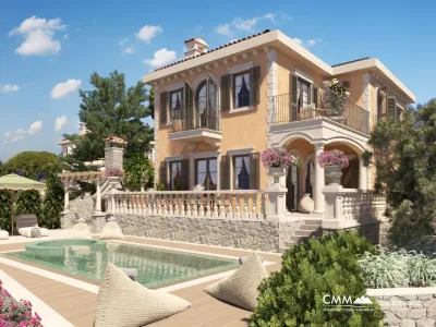 Denizin İkinci Sırasında Lüks Deniz Manzaralı Villa